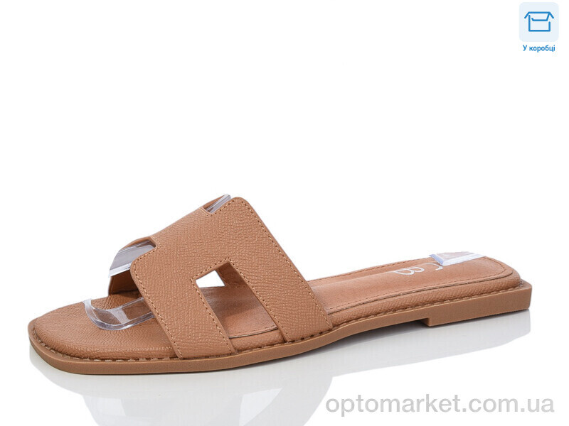 Купить Шльопанці жіночі K55-2 GB коричневий, фото 1