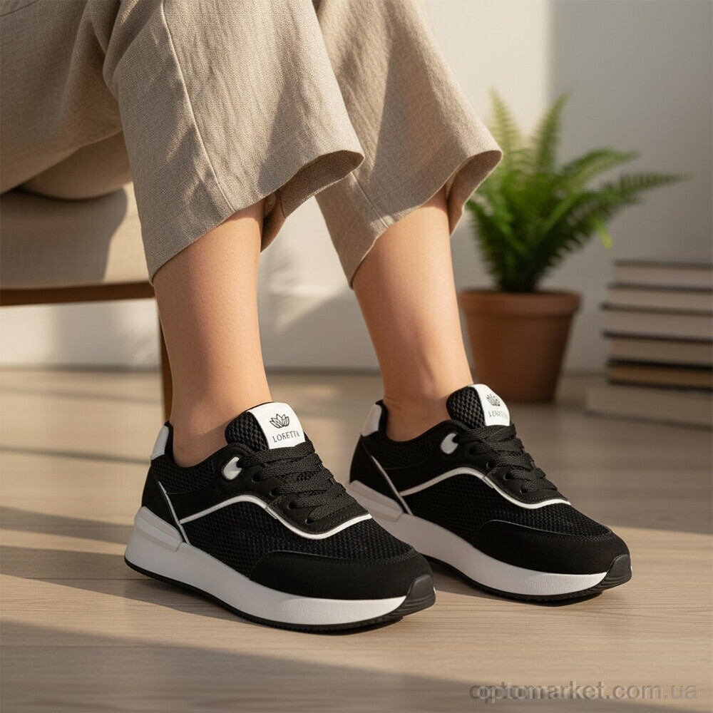Купить Кросівки жіночі K553 Loretta чорний, фото 2
