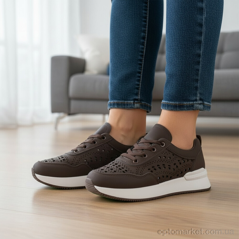 Купить Кросівки жіночі K554-2 Loretta коричневий, фото 2