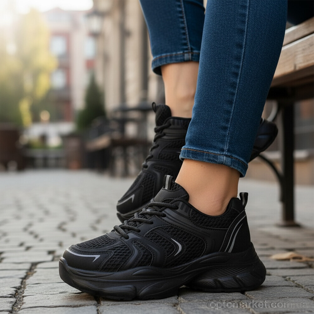 Купить Кросівки жіночі K557 Loretta чорний, фото 2