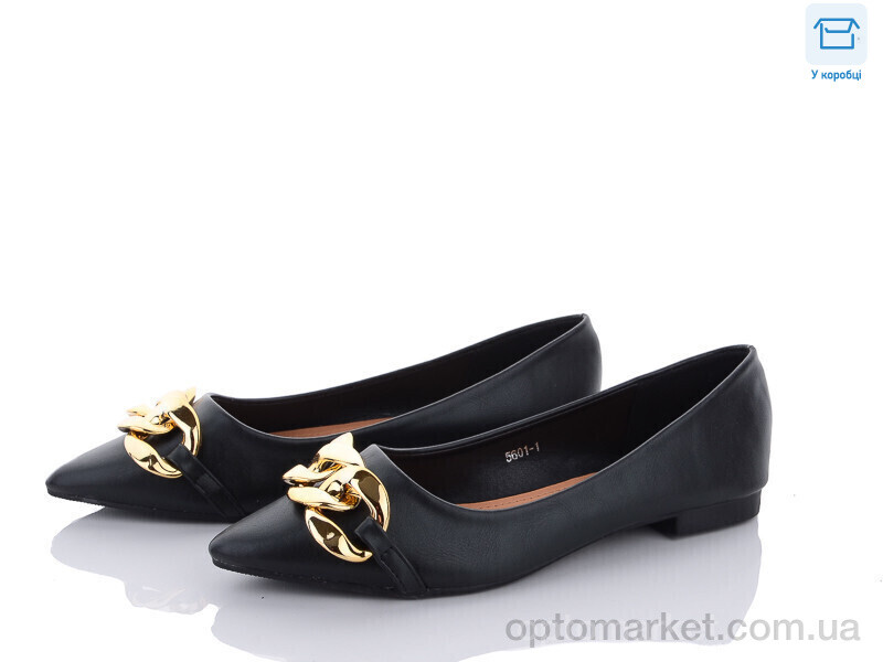 Купить Балетки жіночі K5601-1 L&M чорний, фото 1