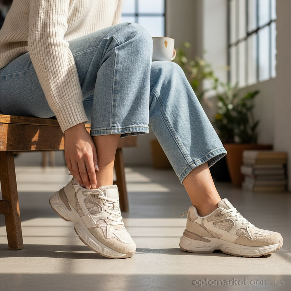 Купить Кросівки жіночі K567-2 Loretta бежевий, фото 2