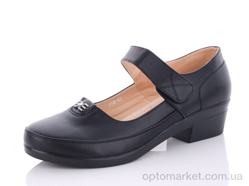 Купить Туфлі жіночі K58 батал Коронате чорний, фото 1