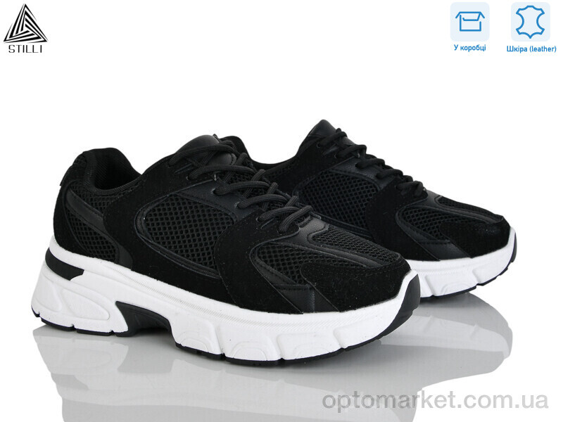 Купить Кросівки жіночі K606-2 шкіра Stilli чорний, фото 1