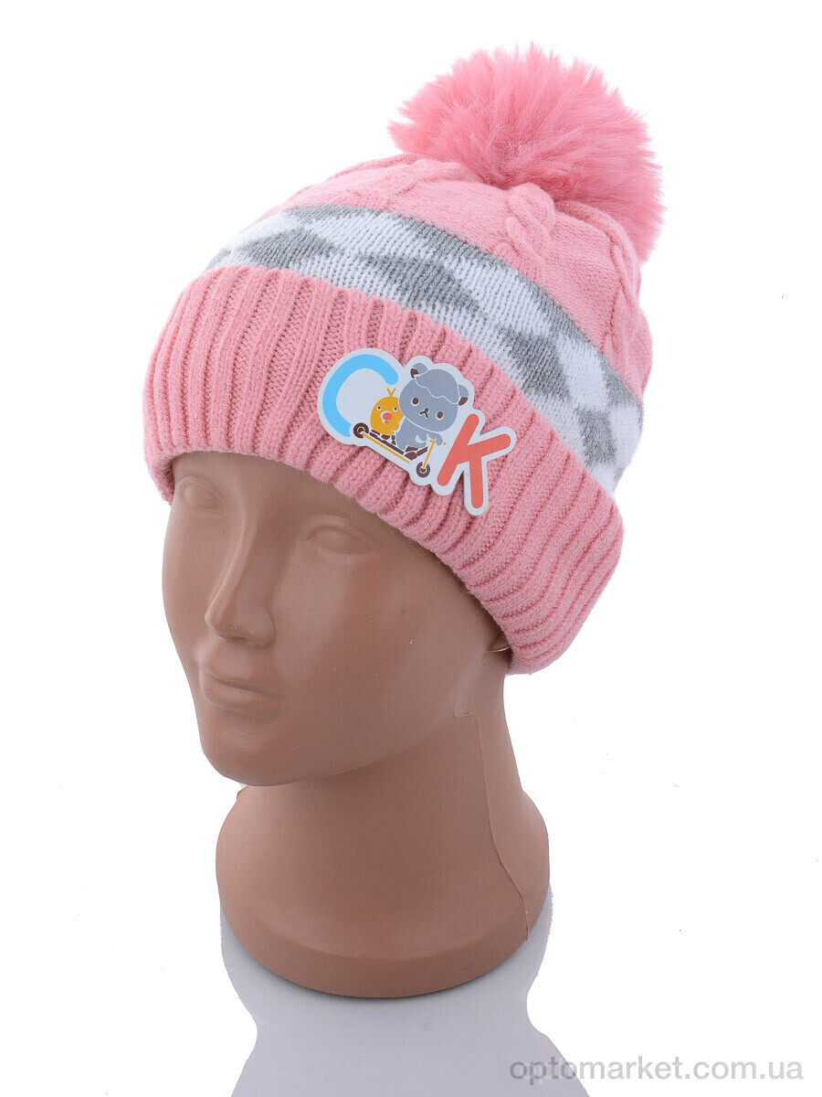Купить Шапка дитячі KA185-4 pink травка Red Hat рожевий, фото 1
