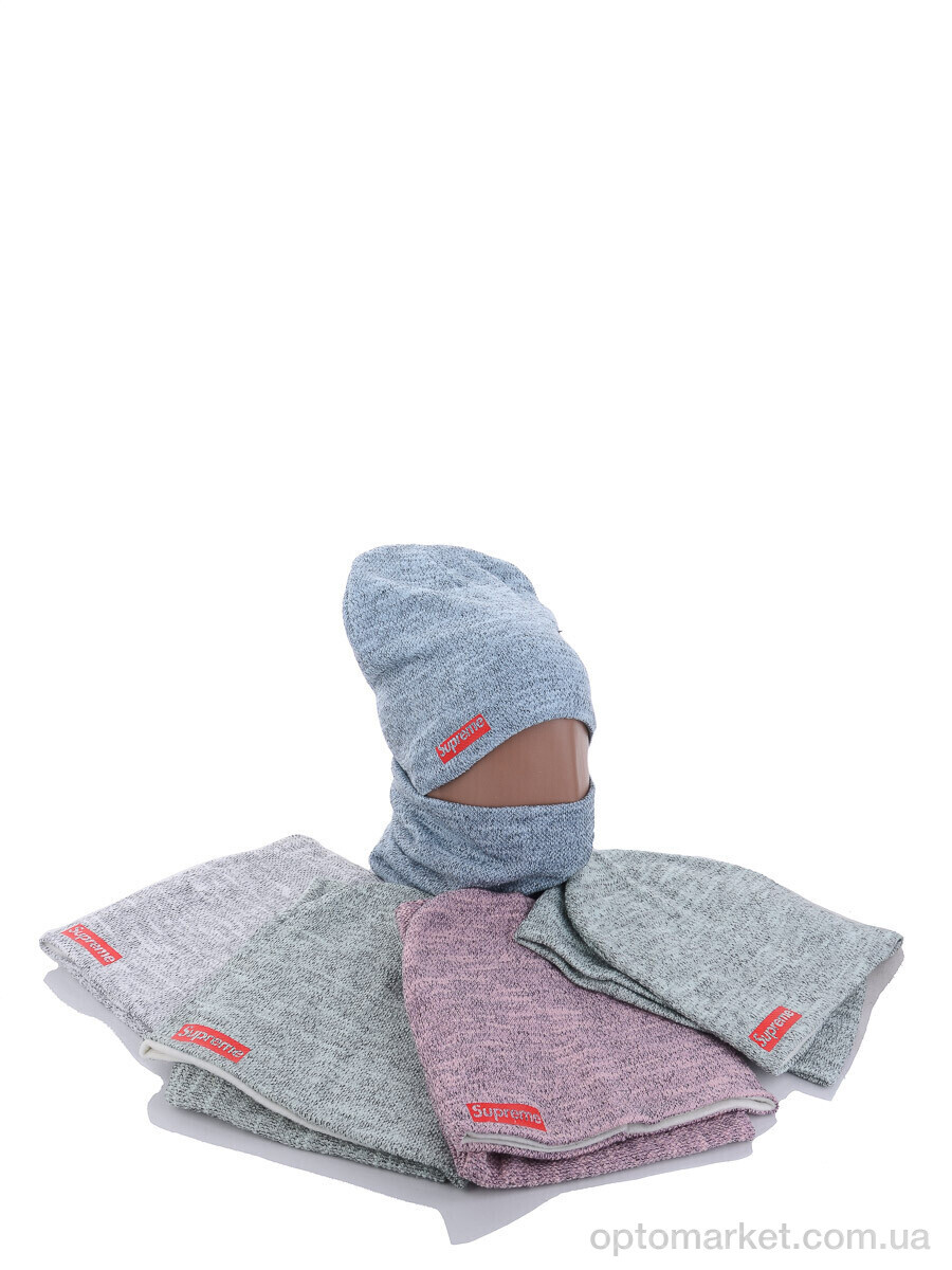 Купить Шапка жіночі KA455 комплект mix фліс S.preme мікс, фото 2