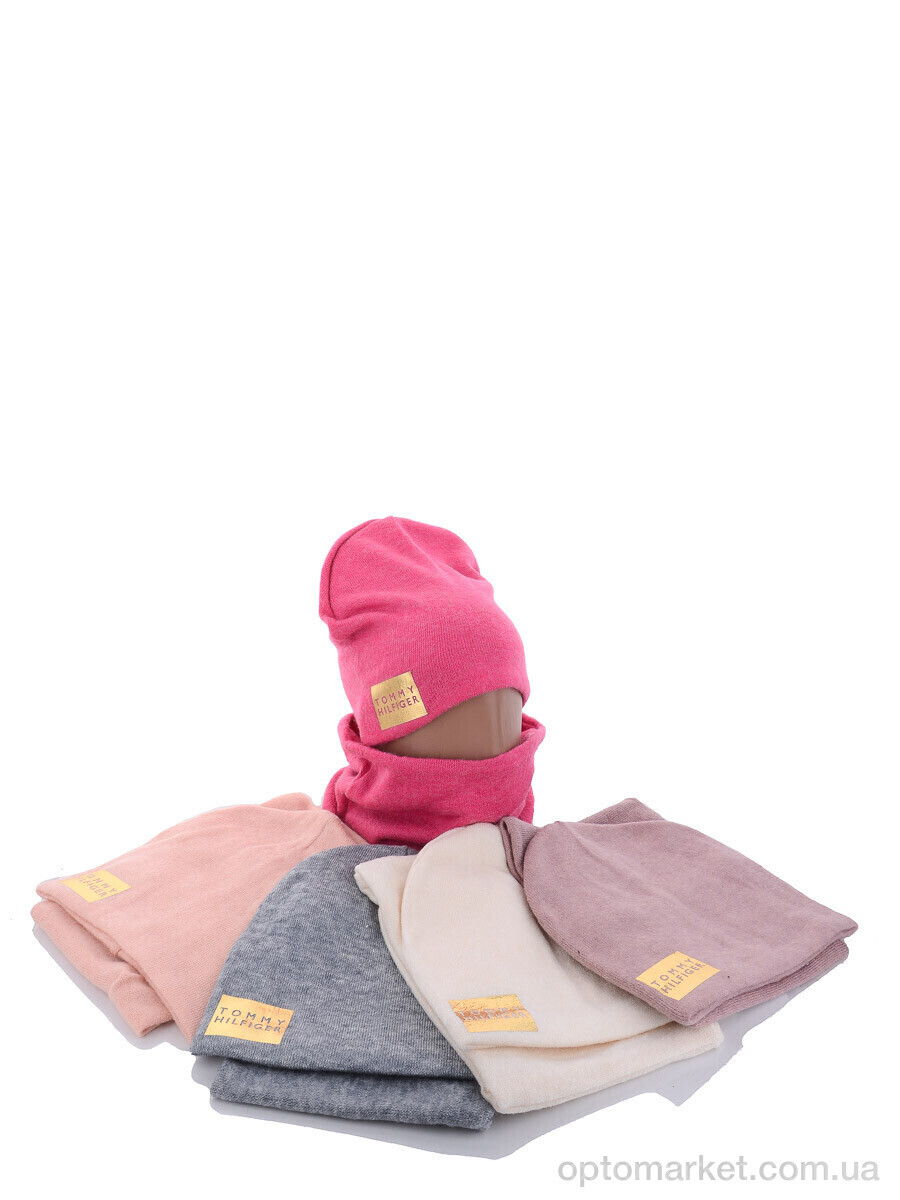 Купить Шапка жіночі KA458 комплект mix фліс T.mmy hilfiger мікс, фото 2
