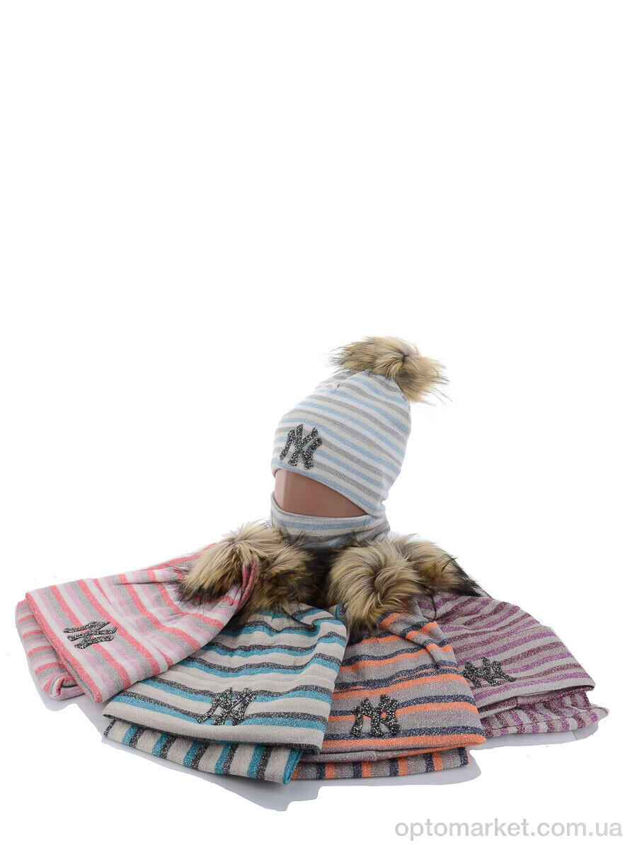 Купить Шапка жіночі KA471 комплект mix фліс N.w Yorker мікс, фото 2