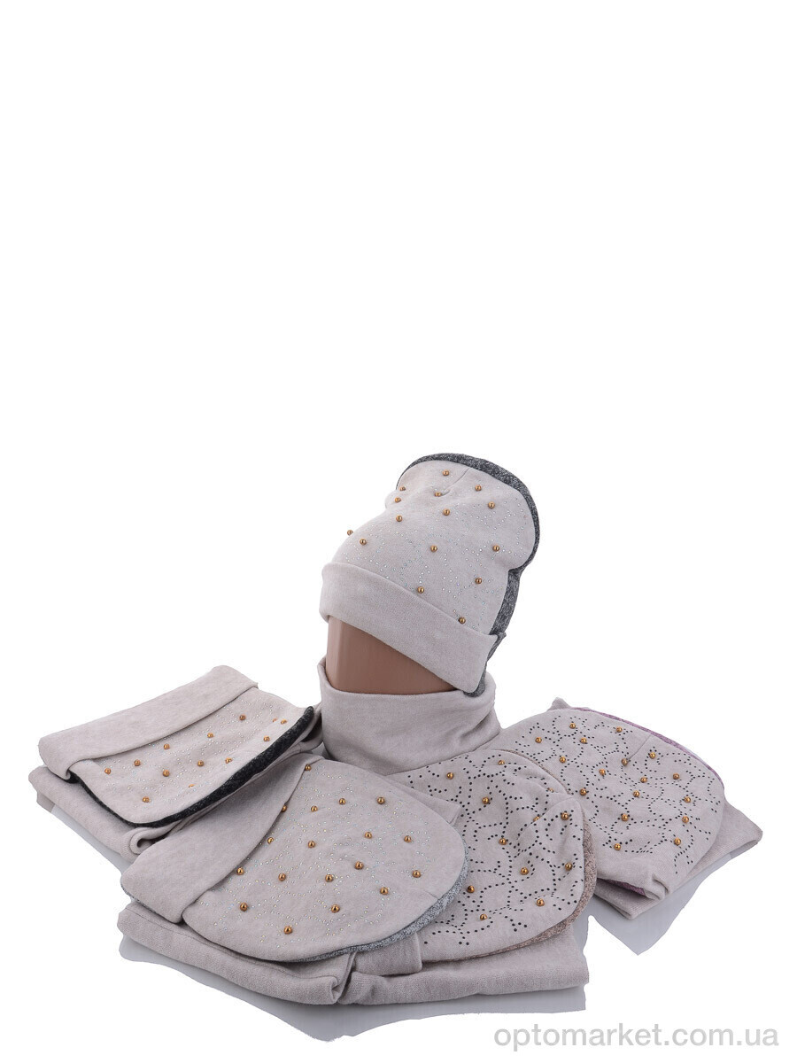 Купить Шапка жіночі KA493 шапка + баф Red Hat мікс, фото 1