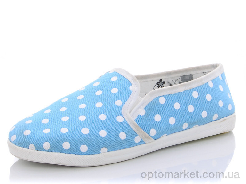 Купить Сліпони дитячі Кеды детские горох голубой Selena блакитний, фото 1