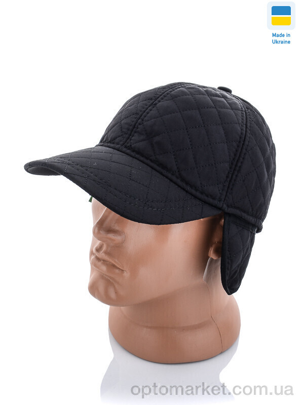 Купить Кепка чоловічі Кепка чол.плащівка стегана чорна Lider чорний, фото 1