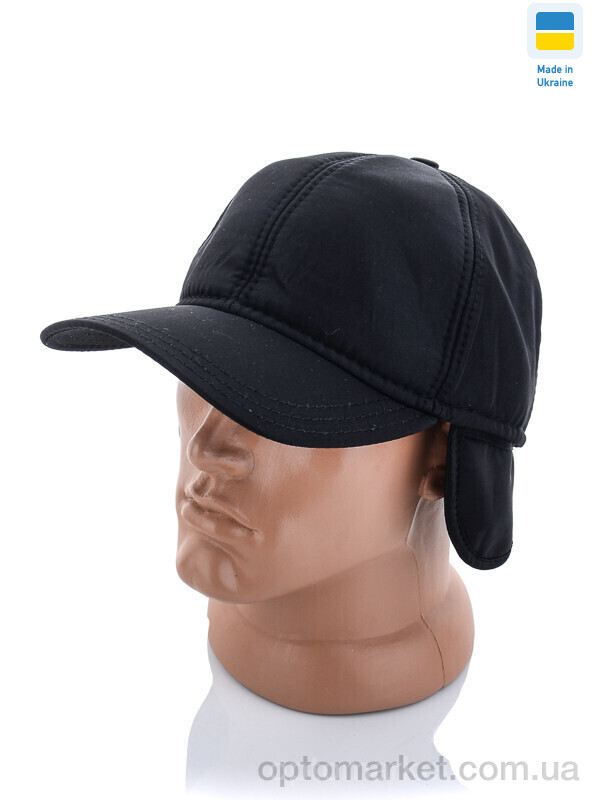 Купить Кепка чоловічі Кепка чол.плащівка з вухами чорний Lider чорний, фото 1