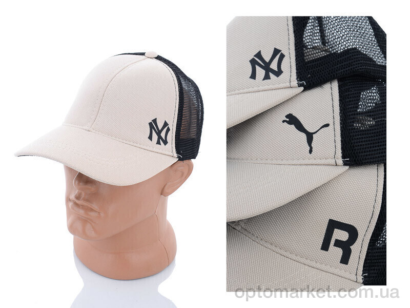 Купить Кепка чоловічі Кепка лакоста з сіткою та накатка 007 mix STARK бежевий, фото 2