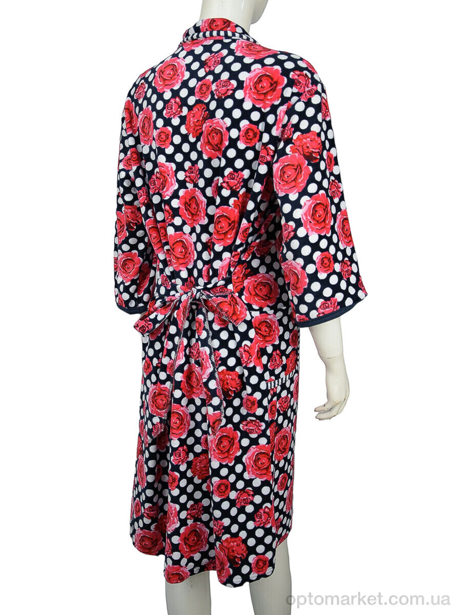 Купить Халат жіночі Халат батал велюр 003-3 navy Banko синій, фото 2