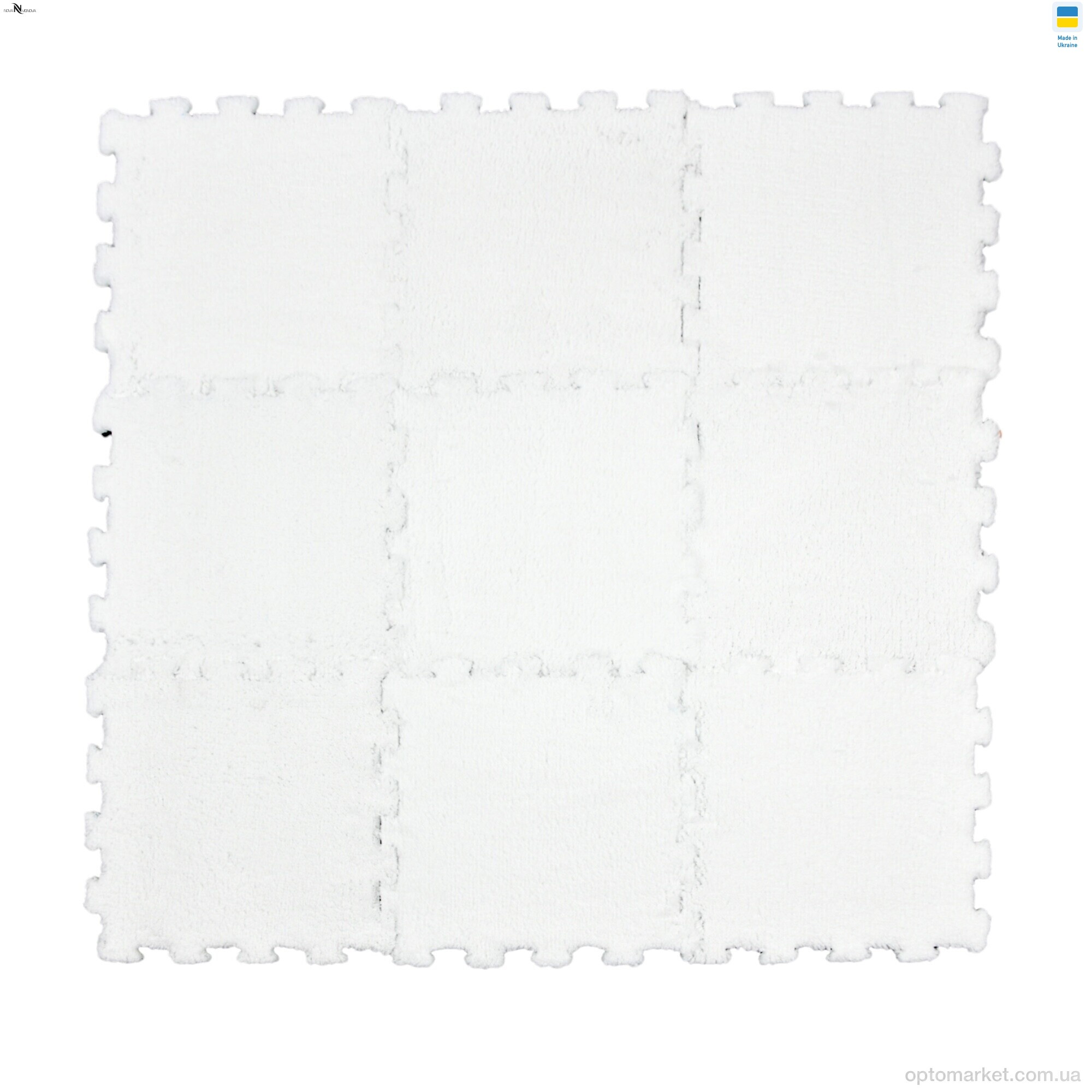 Купить Килими Килимок пазл товщина 2 см (31x31см) 001-10 white NOVA VIDNOVA білий, фото 3
