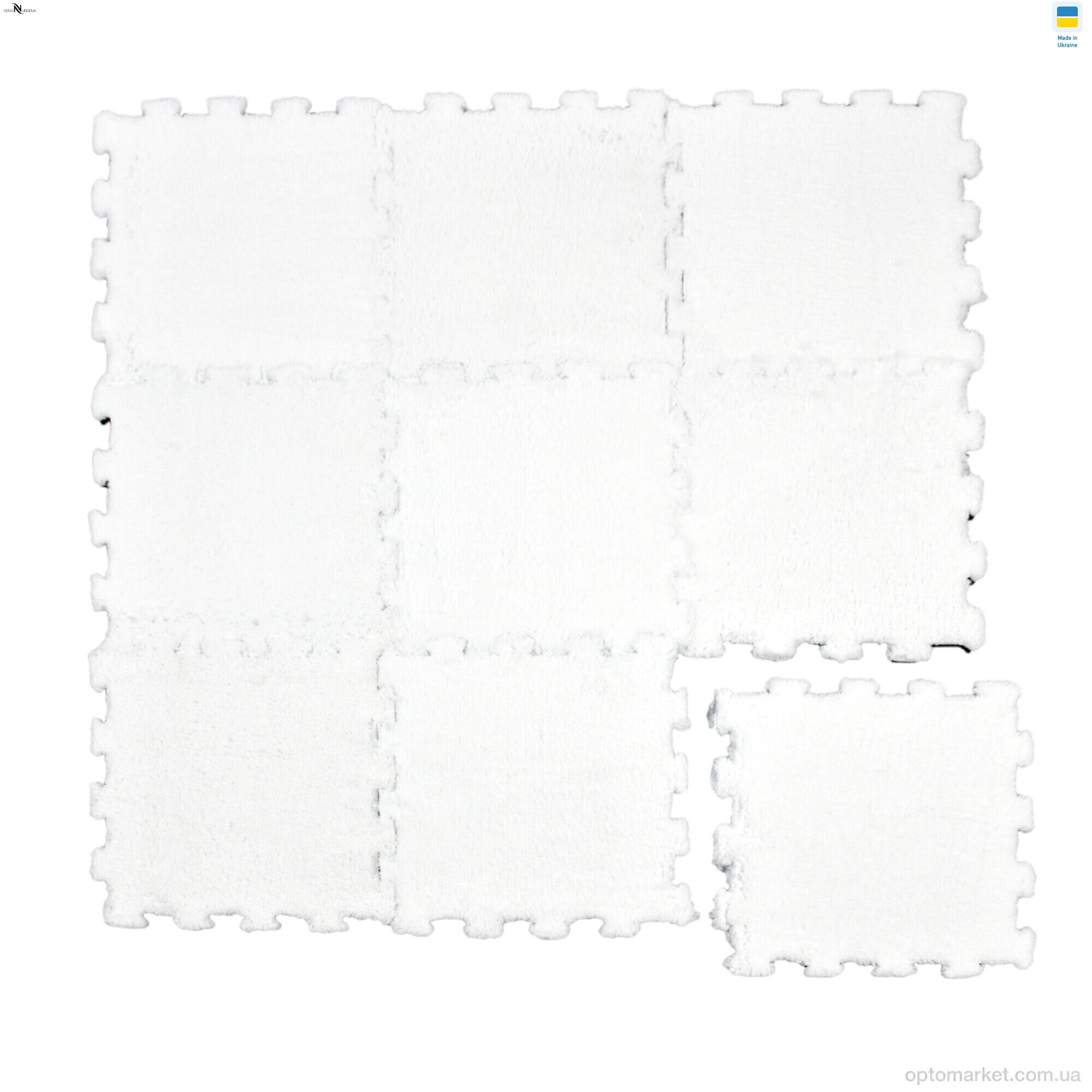 Купить Килими Килимок пазл товщина 2 см (31x31см) 001-10 white NOVA VIDNOVA білий, фото 4