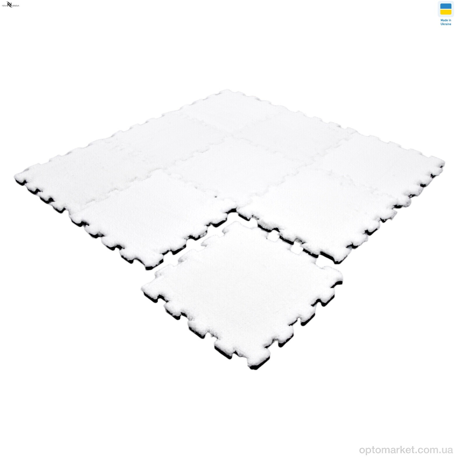 Купить Килими Килимок пазл товщина 2 см (31x31см) 001-10 white NOVA VIDNOVA білий, фото 5