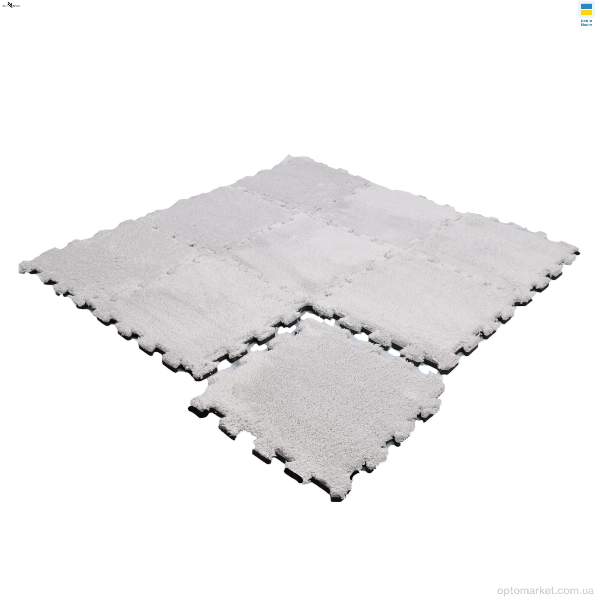 Купить Килими Килимок пазл товщина 2 см (31x31см) 001-11 grey NOVA VIDNOVA сірий, фото 5