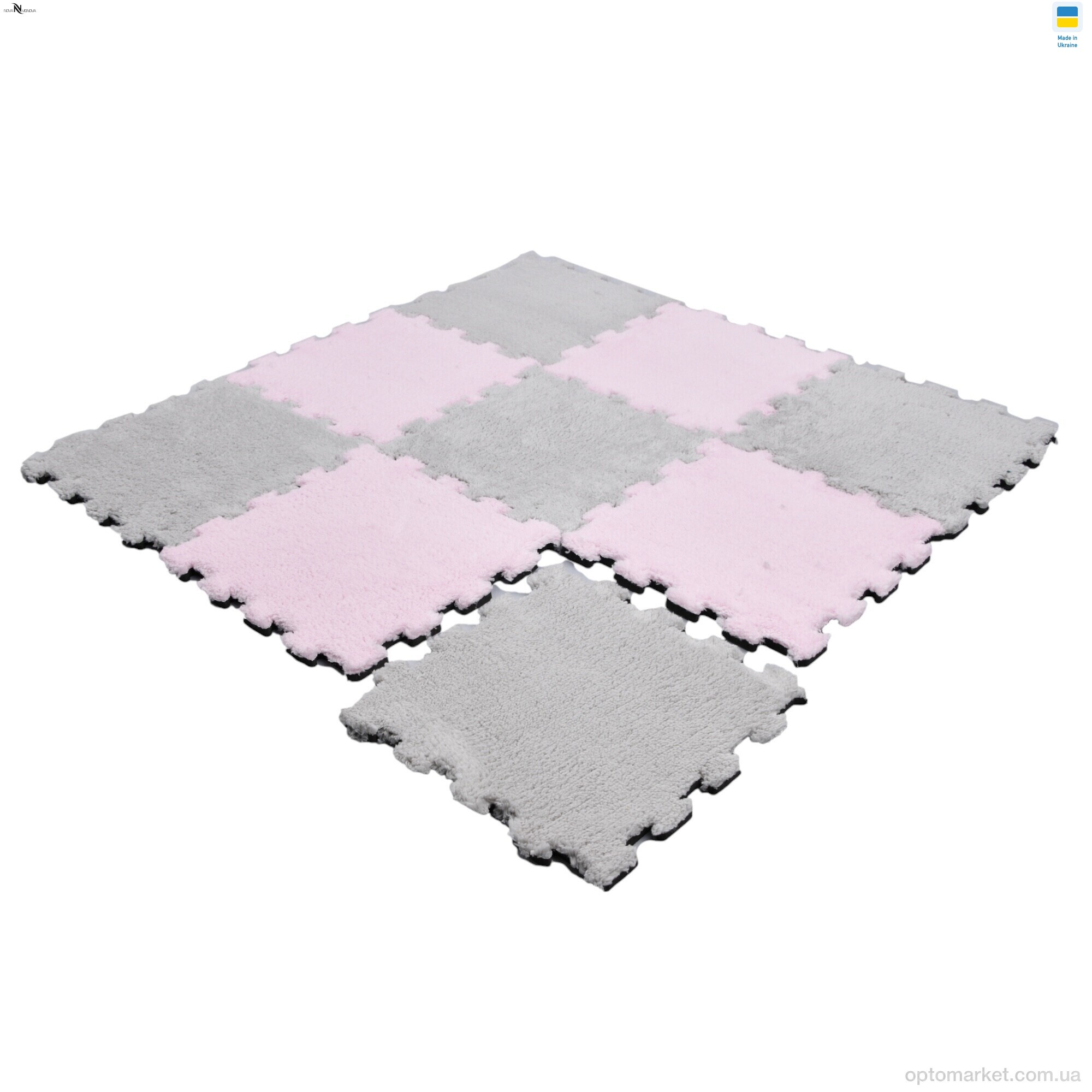 Купить Килими Килимок пазл товщина 2 см (31x31см) 001-11 grey NOVA VIDNOVA сірий, фото 8