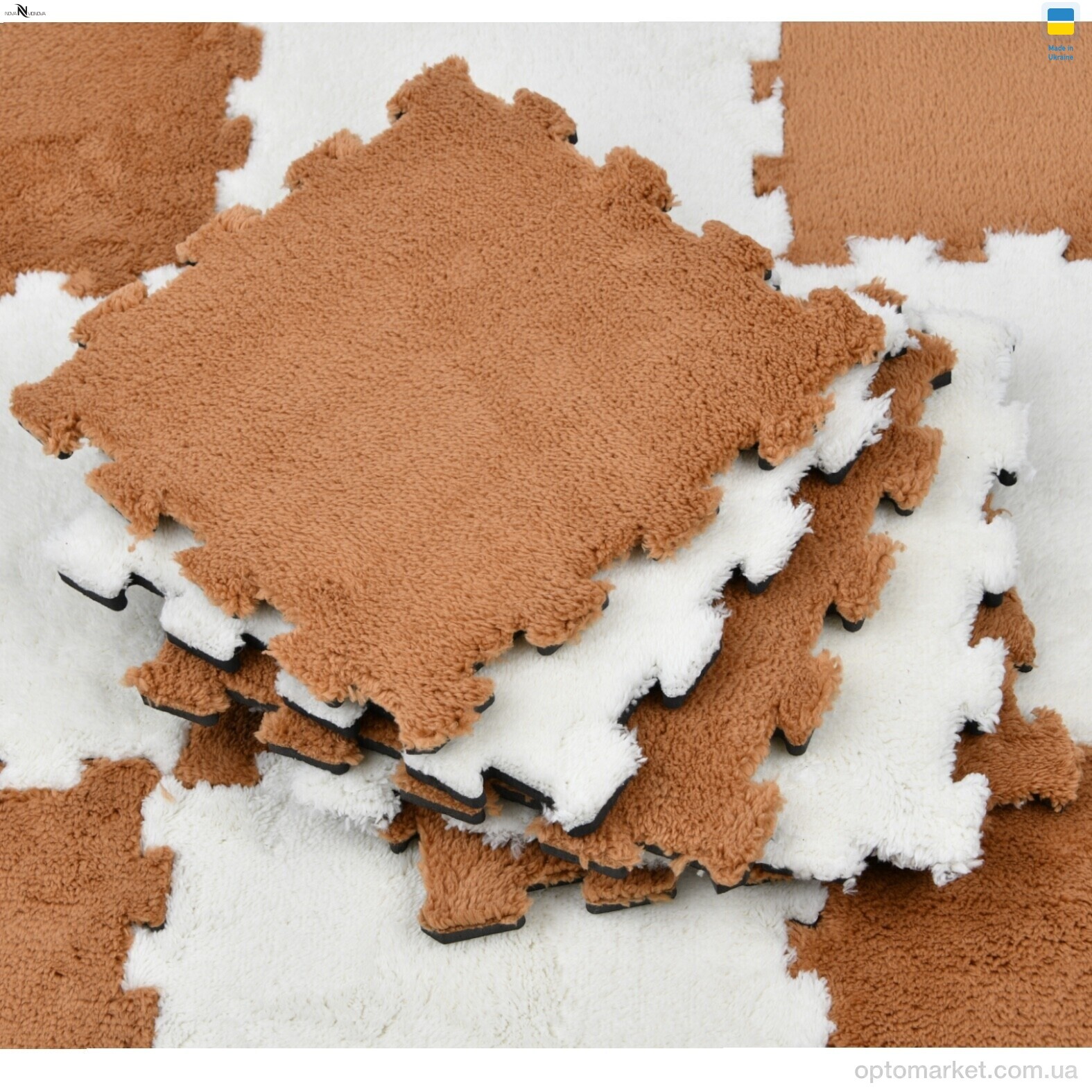 Купить Килими Килимок пазл товщина 2 см (31x31см) 001-13 l.beige NOVA VIDNOVA бежевий, фото 6