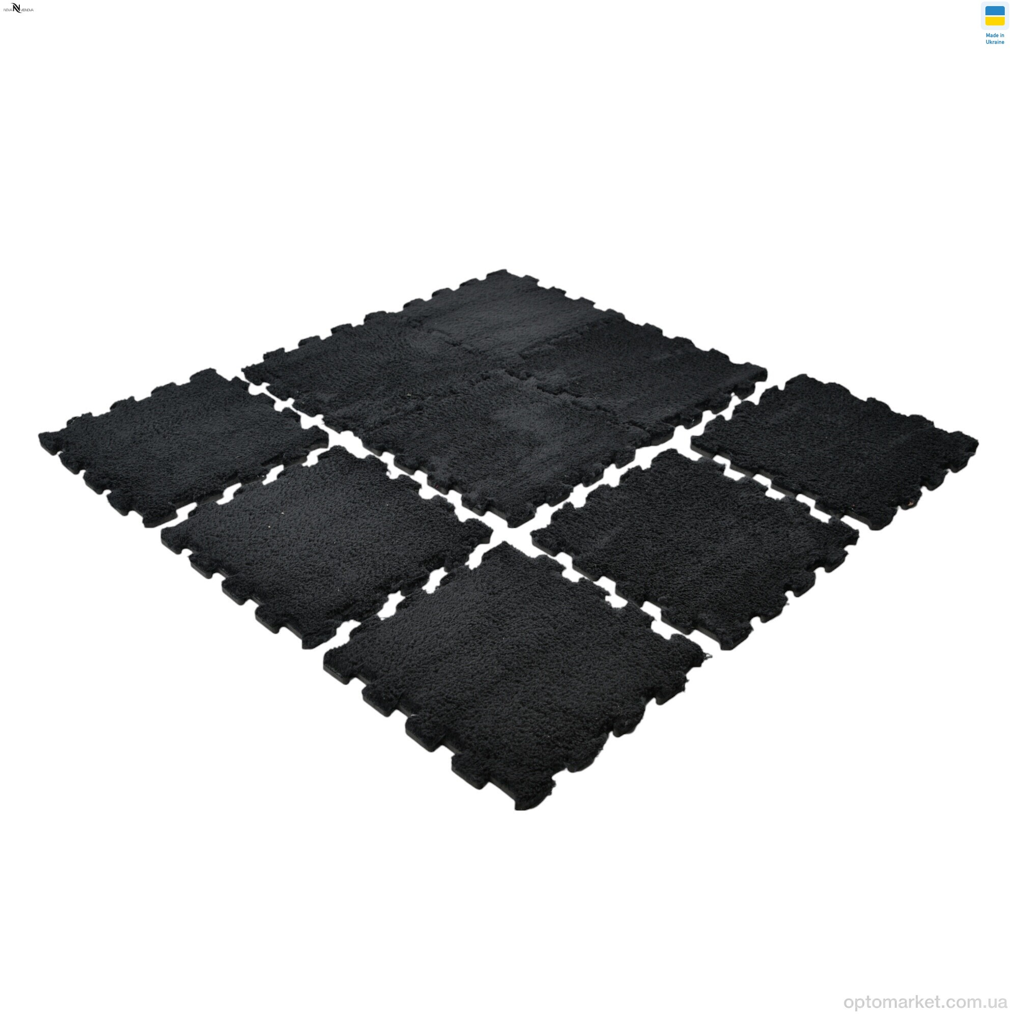 Купить Килими Килимок пазл товщина 2 см (31x31см) 001-4 black NOVA VIDNOVA чорний, фото 5