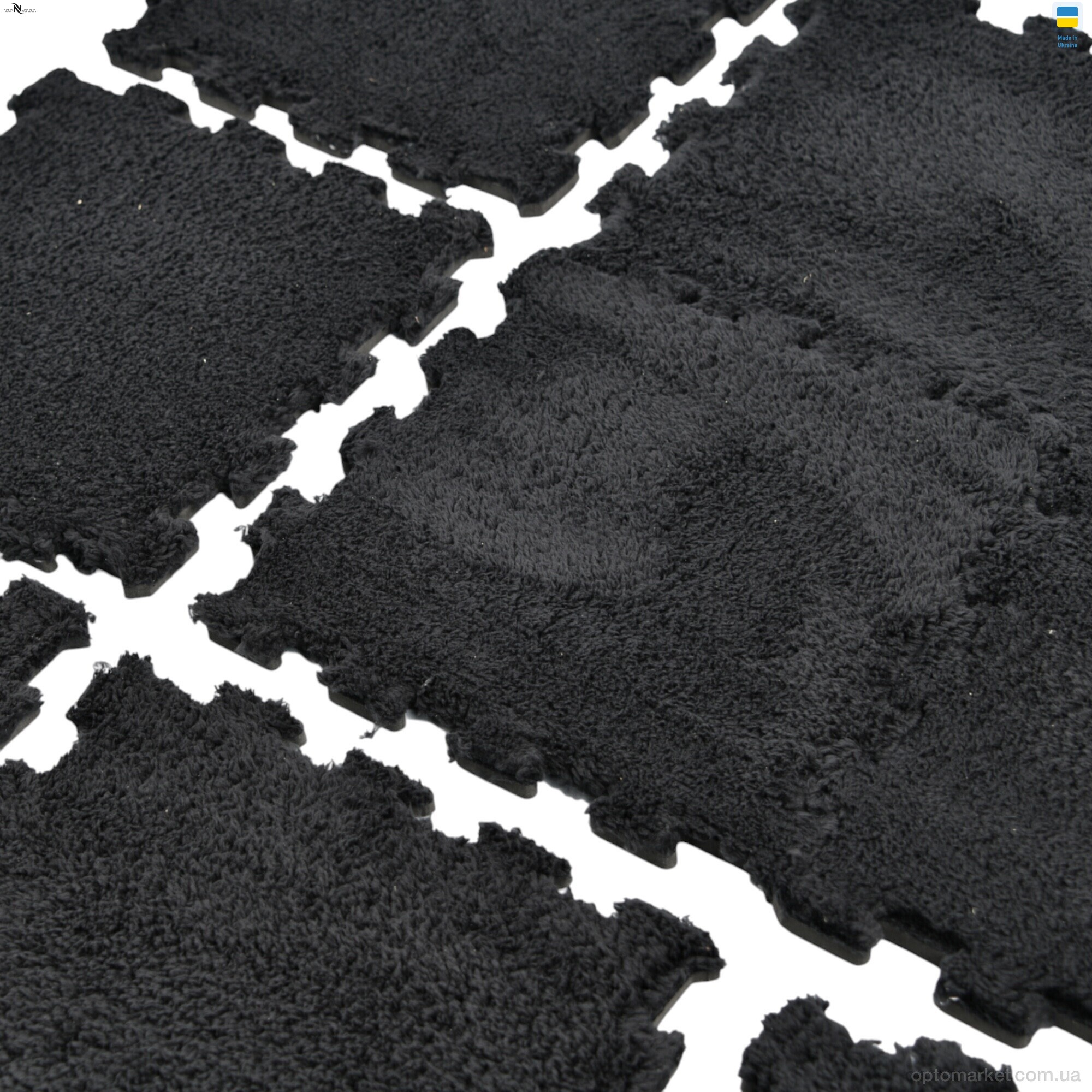Купить Килими Килимок пазл товщина 2 см (31x31см) 001-4 black NOVA VIDNOVA чорний, фото 6