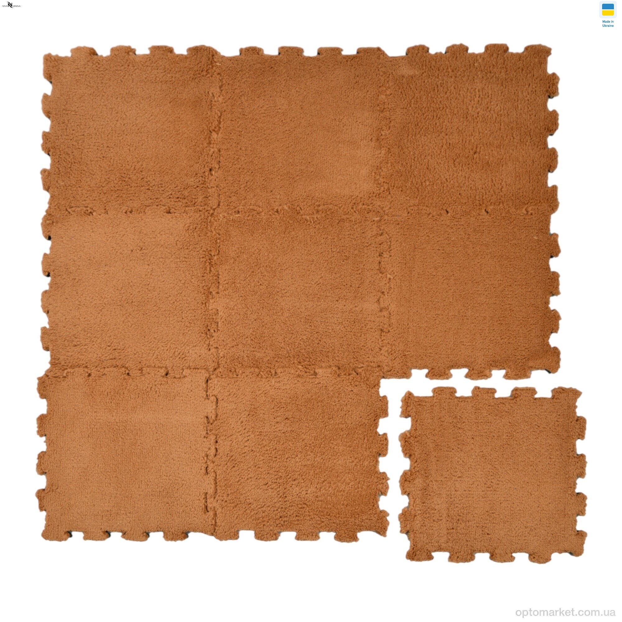 Купить Килими Килимок пазл товщина 2 см (31x31см) 001-7 brown NOVA VIDNOVA коричневий, фото 4