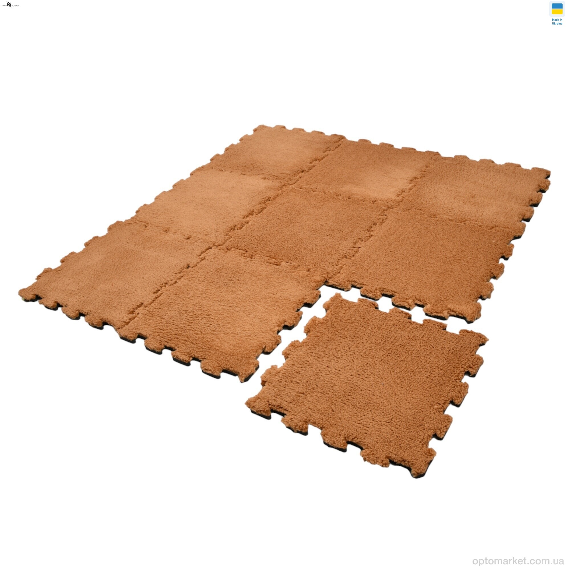 Купить Килими Килимок пазл товщина 2 см (31x31см) 001-7 brown NOVA VIDNOVA коричневий, фото 5