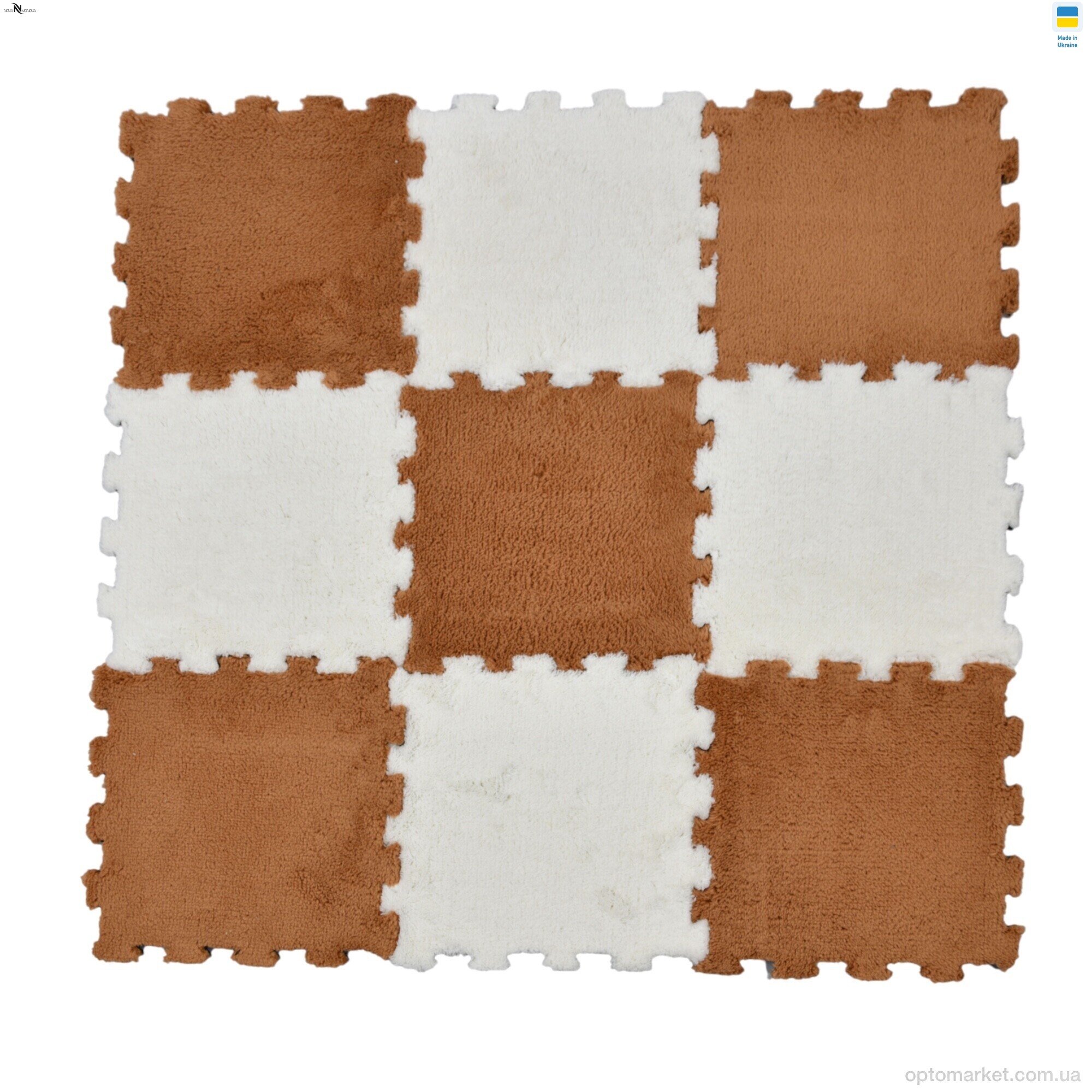 Купить Килими Килимок пазл товщина 2 см (31x31см) 001-7 brown NOVA VIDNOVA коричневий, фото 6