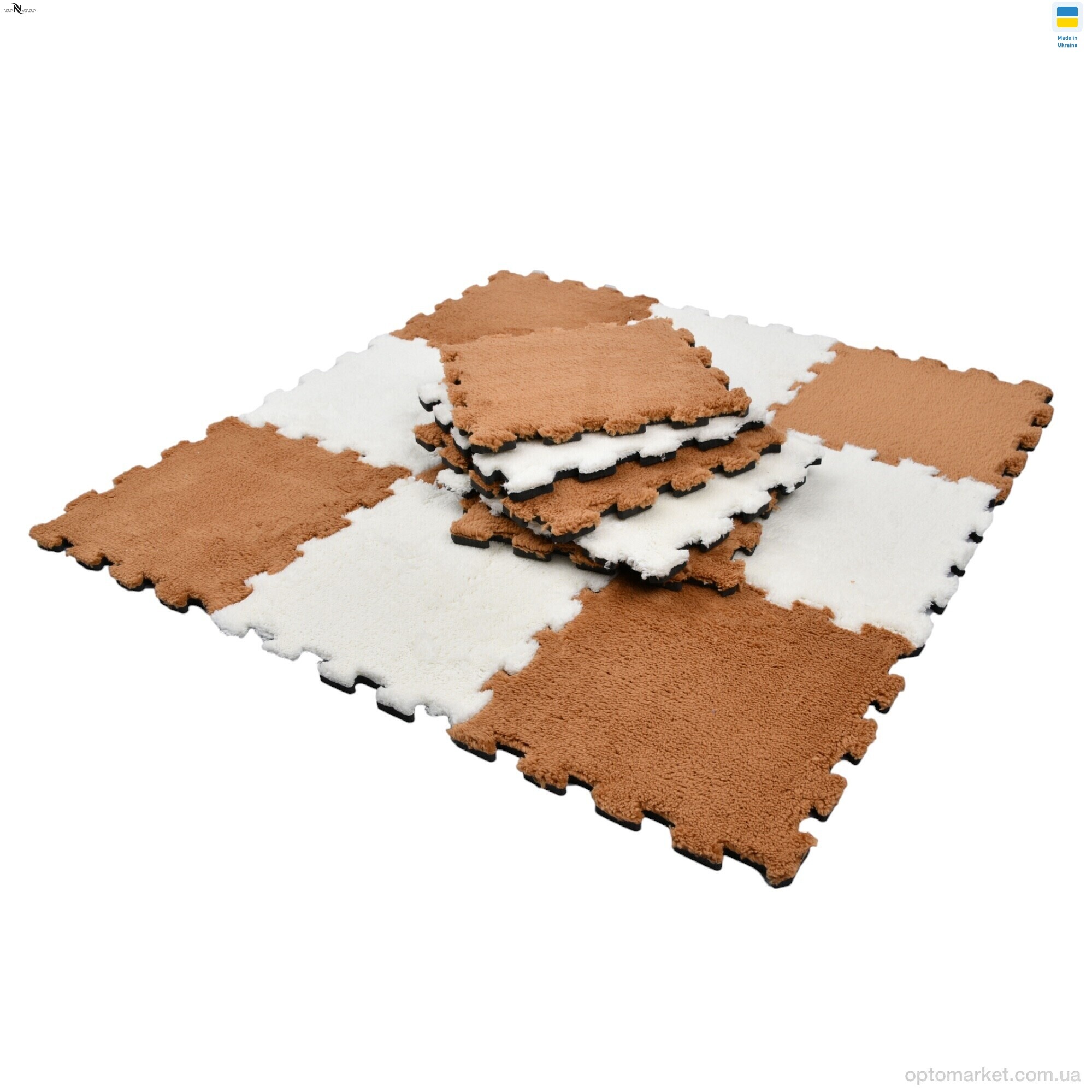 Купить Килими Килимок пазл товщина 2 см (31x31см) 001-7 brown NOVA VIDNOVA коричневий, фото 7