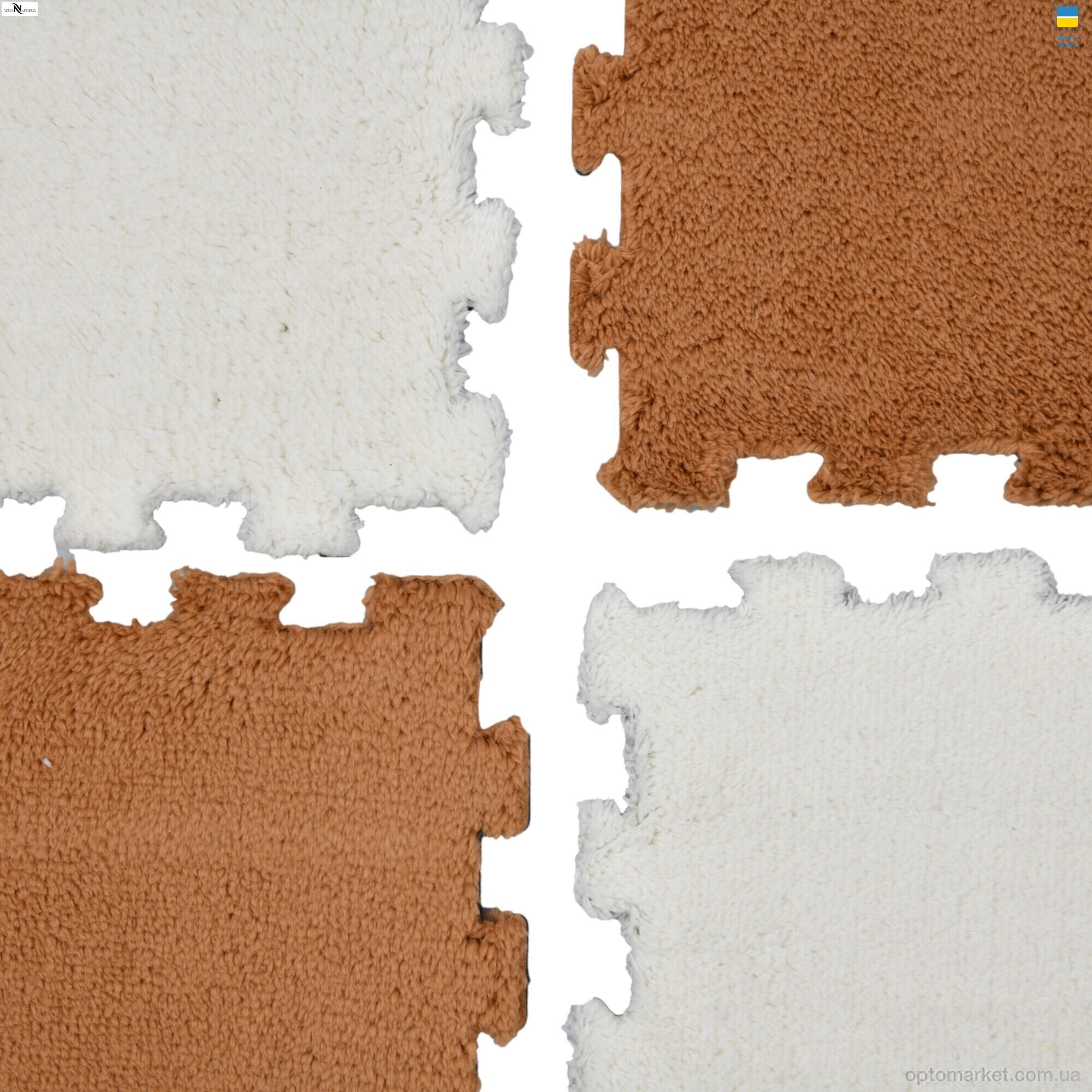 Купить Килими Килимок пазл товщина 2 см (31x31см) 001-7 brown NOVA VIDNOVA коричневий, фото 8