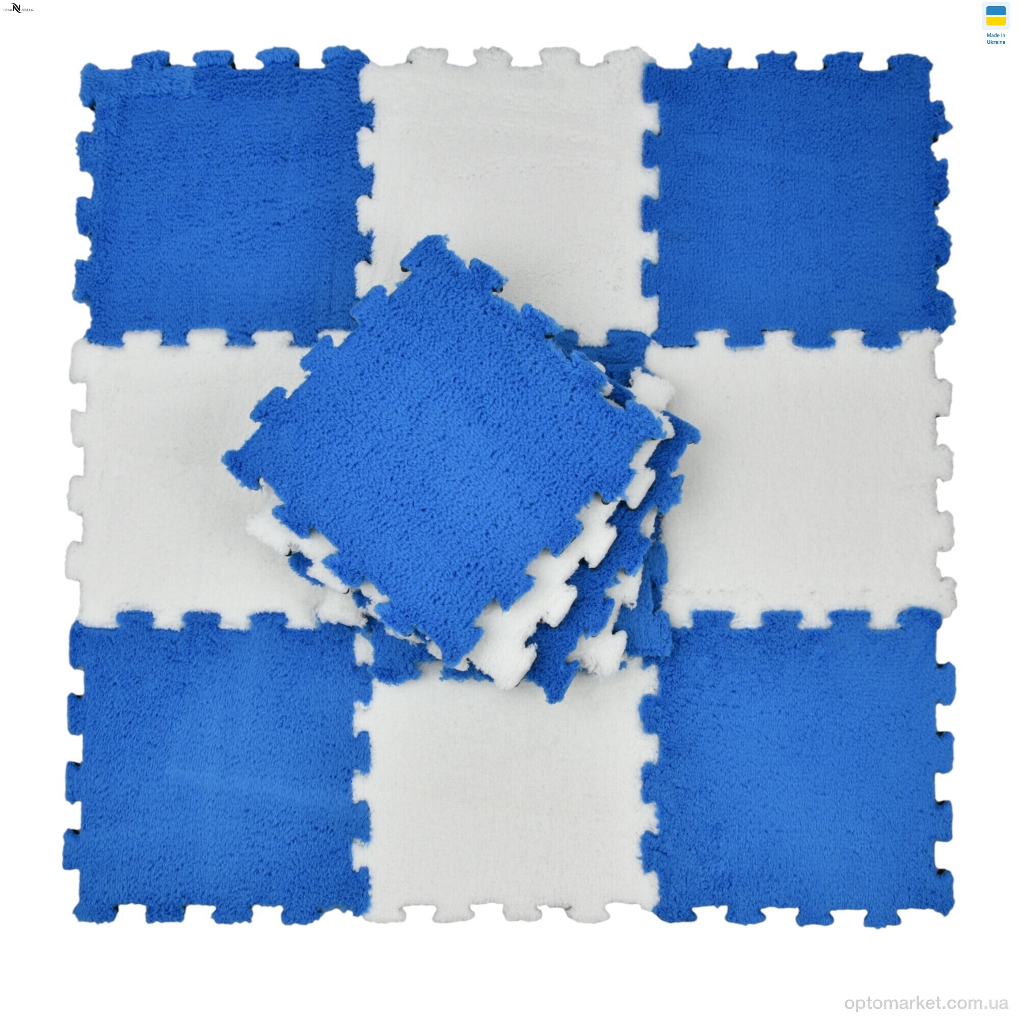 Купить Килими Килимок пазл товщина 2 см (31x31см) 001-8 blue NOVA VIDNOVA синій, фото 7