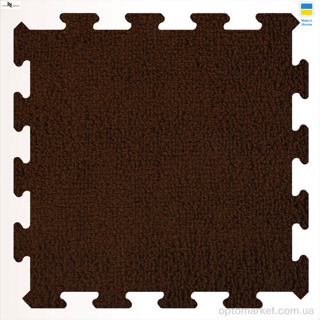 Купить Килими Килимок пазл товщина 2 см (31x31см) 001-9 d.brown NOVA VIDNOVA коричневий, фото 1