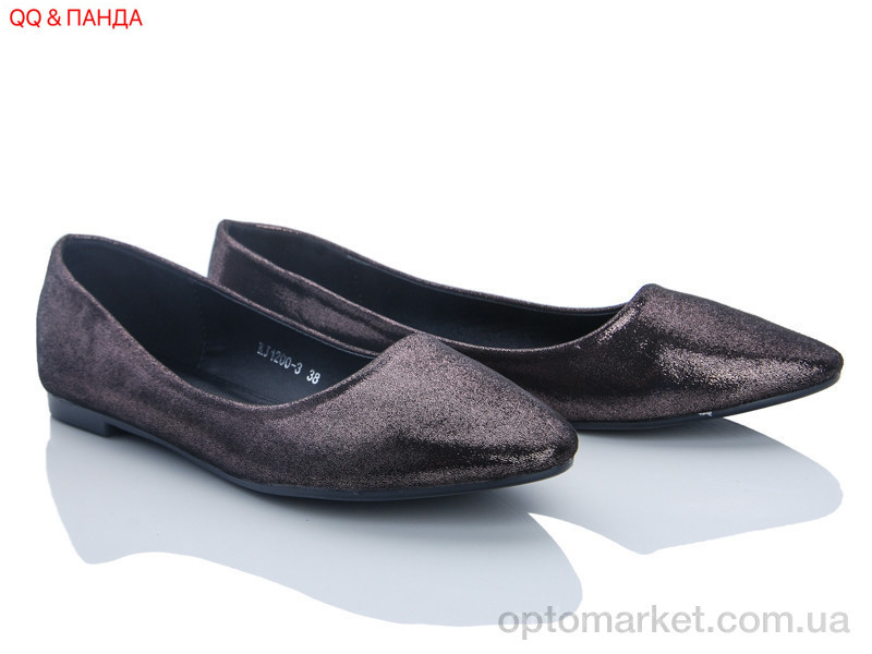 Купить Балетки женские KJ1200-3 QQ shoes графит, фото 1