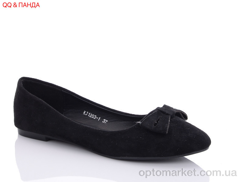 Купить Балетки жіночі KJ1203-1 QQ shoes чорний, фото 1