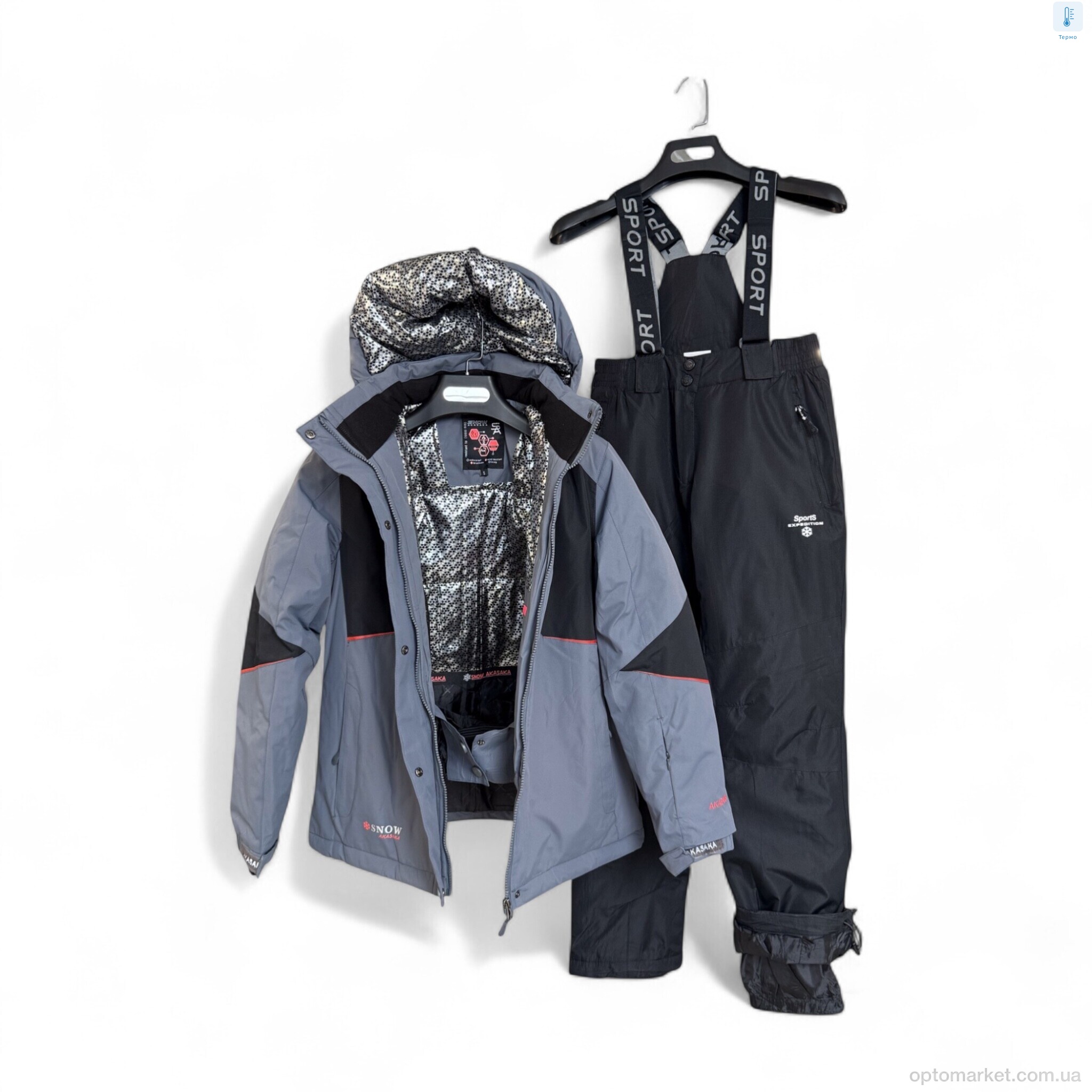 Купить Гірськолижні костюми жіночі Костюм WS21092-69 grey SNOW AKASAKA сірий, фото 2