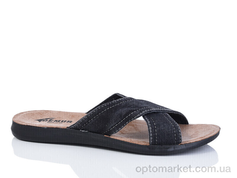 Купить Шльопанці чоловічі Kot 45 siax Demur чорний, фото 1