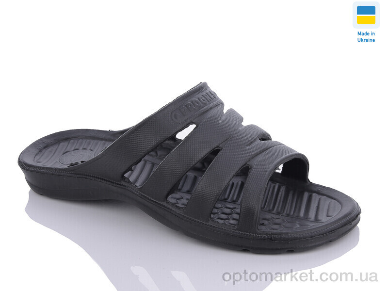 Купить Шльопанці чоловічі Краб. новий чорний Progress чорний, фото 1