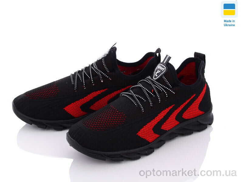 Купить Кросівки жіночі Кредо Укр 23-35-1 чорно-червоний Kredo чорний, фото 1
