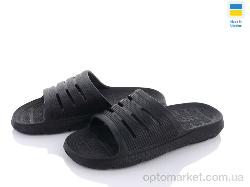 Купить Шльопанці чоловічі Крок С72 чорний Krok чорний, фото 1