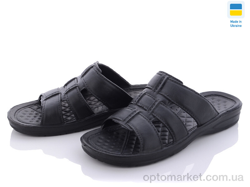 Купить Шльопанці чоловічі Крок Украіна С25 Krok чорний, фото 1