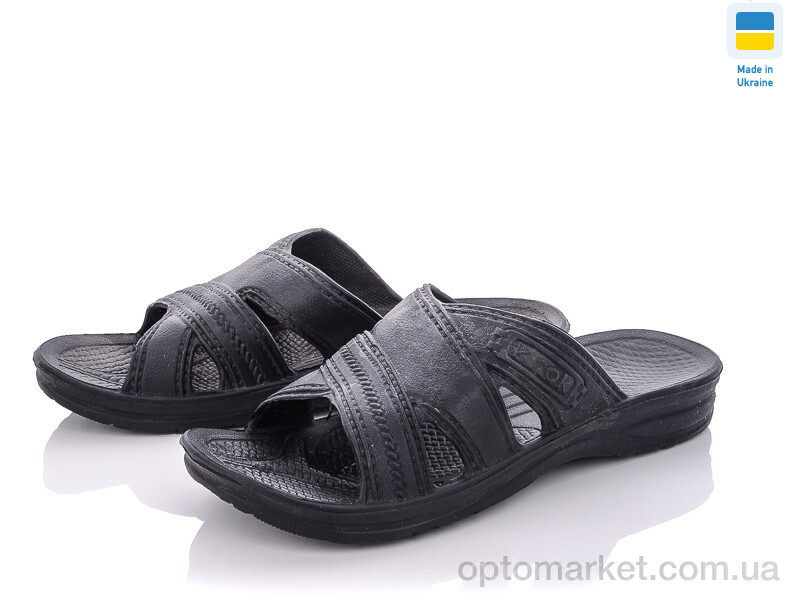 Купить Шльопанці чоловічі Крок Украіна С54 Krok чорний, фото 1