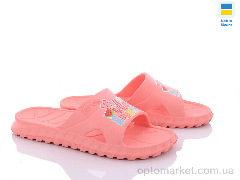 Купить Шльопанці жіночі Крок Жс74 корал Krok рожевий, фото 1