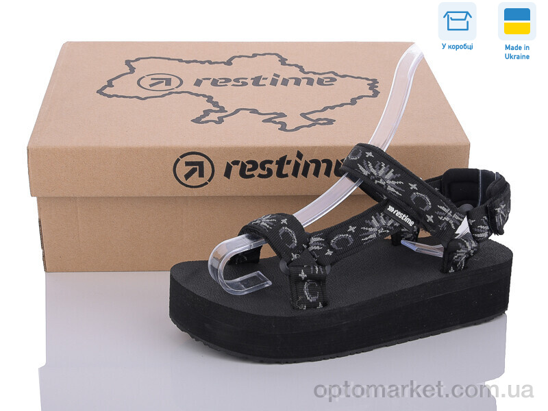 Купить Босоніжки жіночі KWL24036 black-sun Restime чорний, фото 1