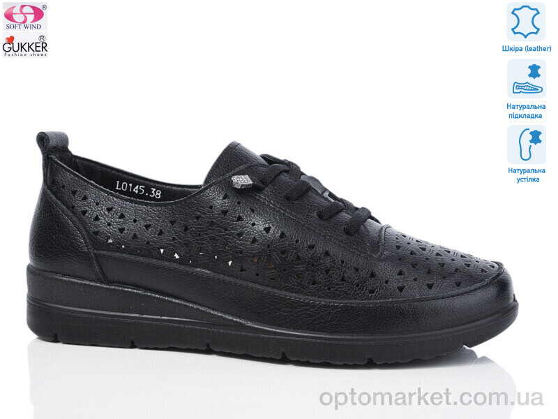Купить Туфлі жіночі L0145 Gukkcr чорний, фото 1