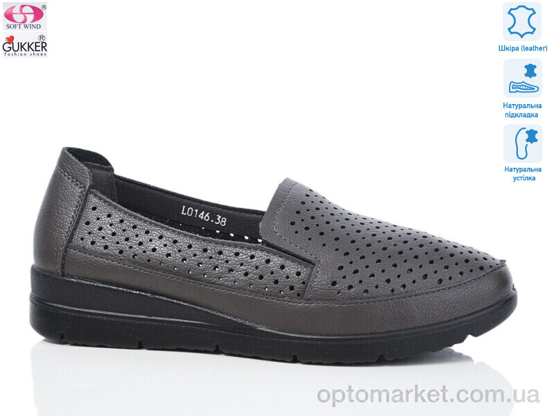 Купить Туфлі жіночі L0146 Gukkcr сірий, фото 1