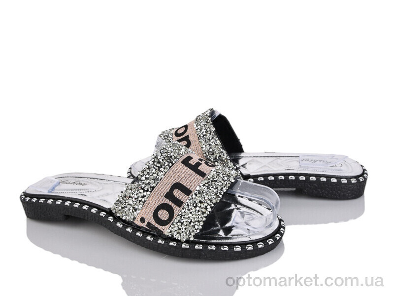 Купить Шльопанці жіночі L10-1 FG срібний, фото 1