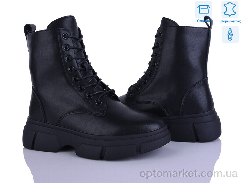 Купить Черевики жіночі L12 Hengji чорний, фото 1