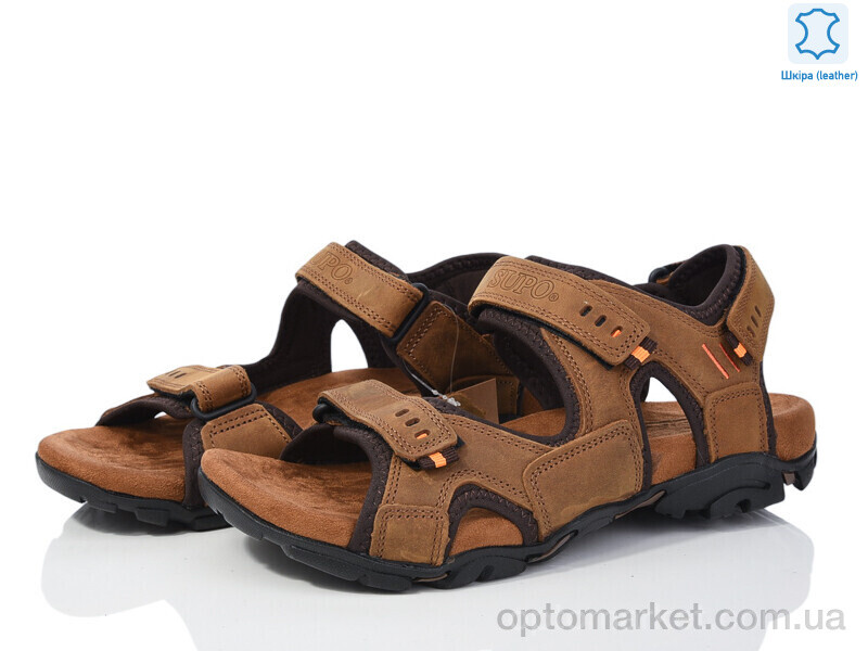 Купить Сандалі чоловічі L124-4 Supo коричневий, фото 1