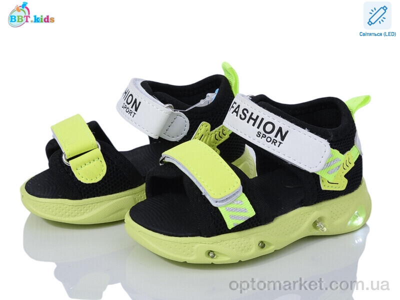 Купить Сандалі дитячі L129-1-1 LED BBT kids чорний, фото 1